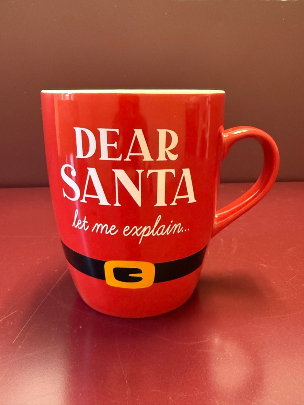Holiday Home Dear Santa Let Me Explain Mug, NWOT